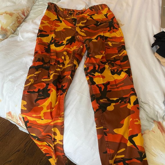 Orange Camo Cargo Pants - Picture 1 of 1